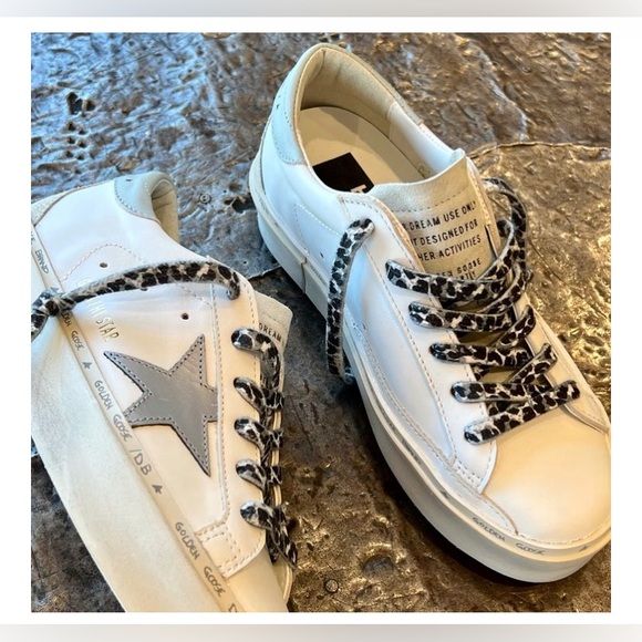 Golden Goose Hi Star Sneaker White, Gray Dawn, Ice, NIB Auth - Picture 2 of 10